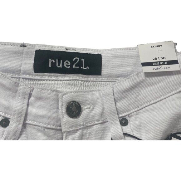Rue 21 - Men's Supreme Flex Skinny Jeans Distressed - White - 28 x 30 - Picture 9 of 14